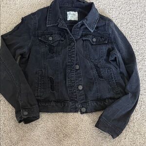 Mudd Black Distressed Kids Jacket